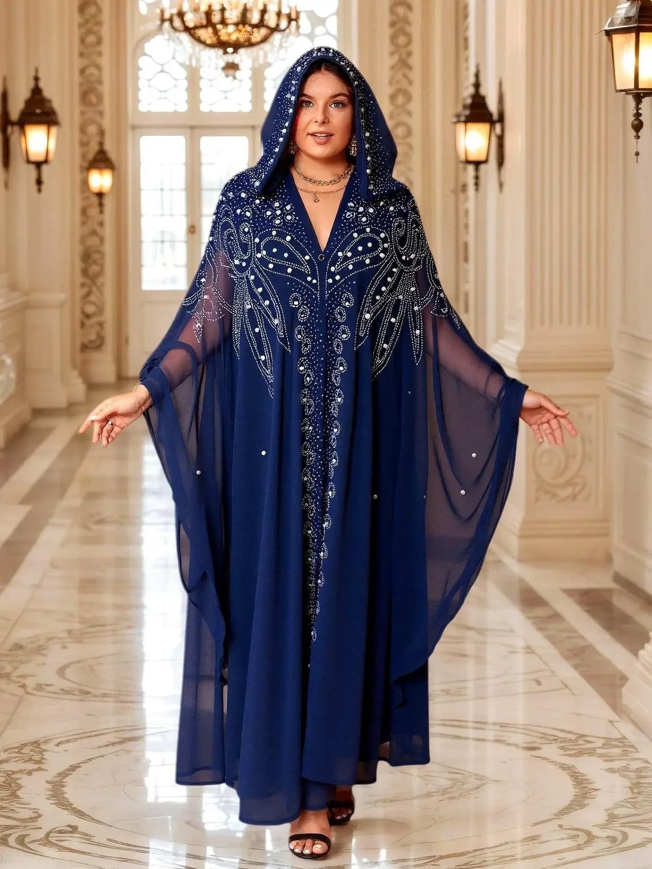 Abayas de Luxe pour Femmes Dubaï 2026 – Robe de Soirée Africaine Musulmane, Caftan Marocain, Boubou,