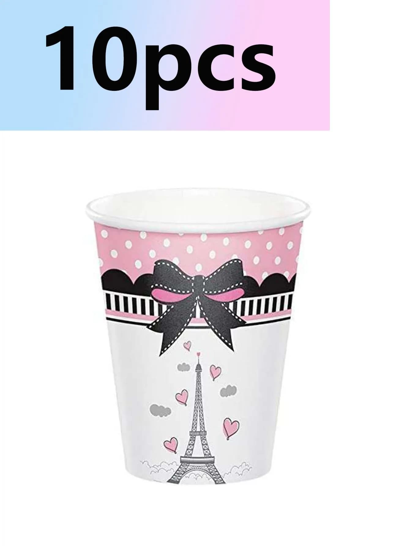 Assiettes, serviettes, tasses, fournitures de fête à thème de la tour Eiffel de Paris, fournitures d