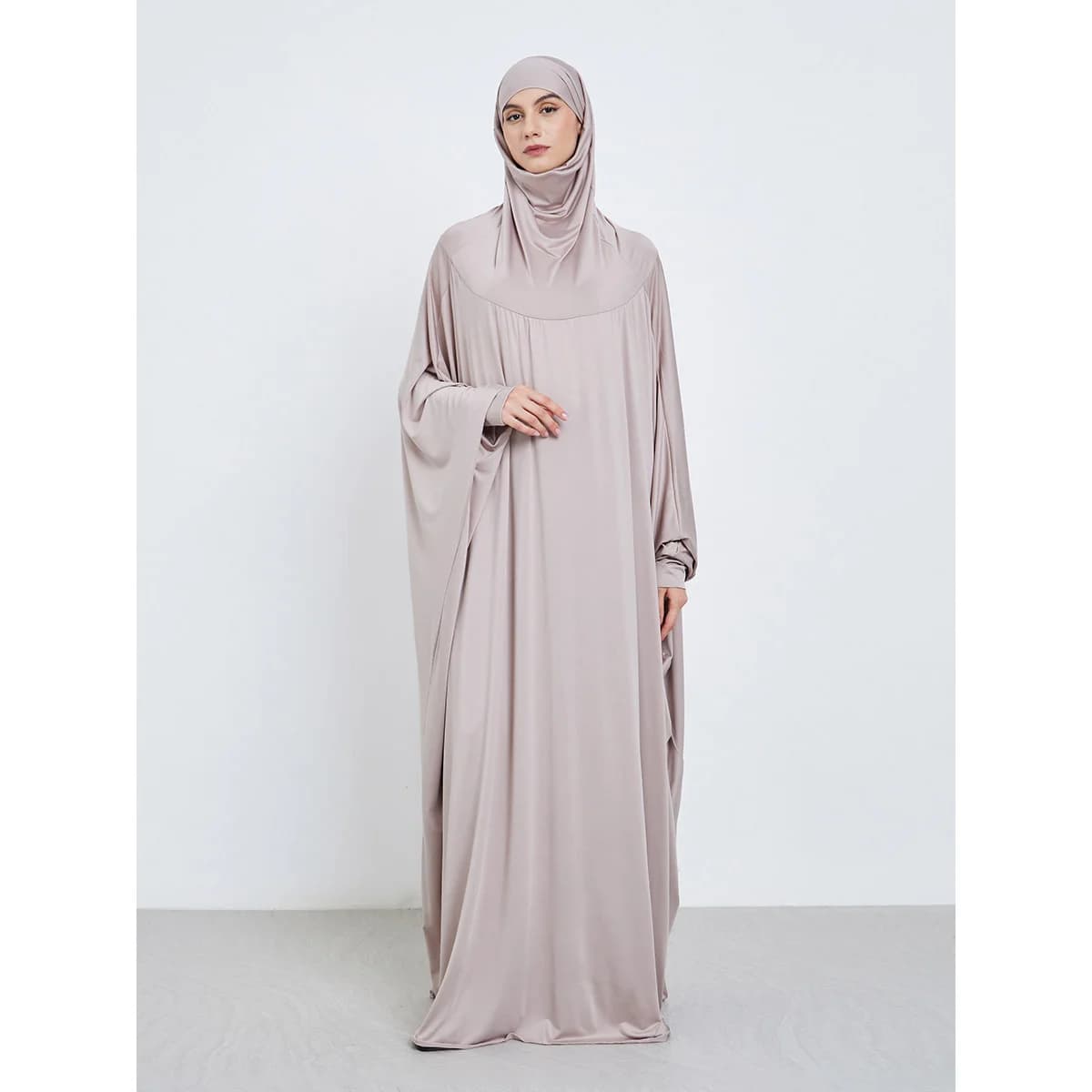 Prière islamique Abaya femmes musulmanes Abayas à manches longues à capuche modeste Ramadan robes av
