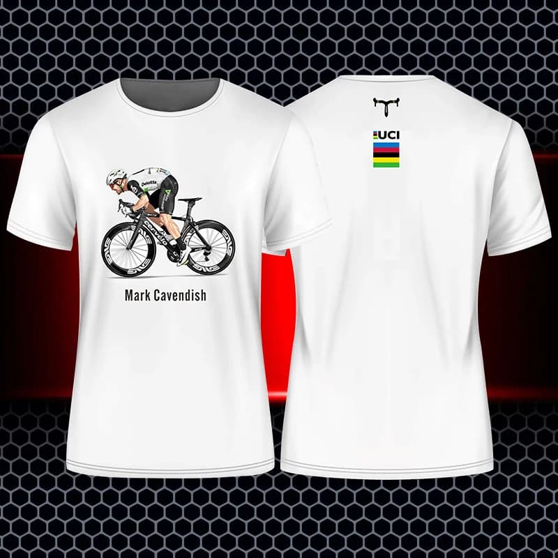 T-shirt pour joueur de l'équipe de cyclisme du Centenaire du Tour de France - Vêtements de cyclisme 