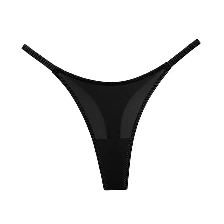 Lingerie sexy : Strings et culottes taille basse pour femme, sous-vêtements féminins sans couture, s