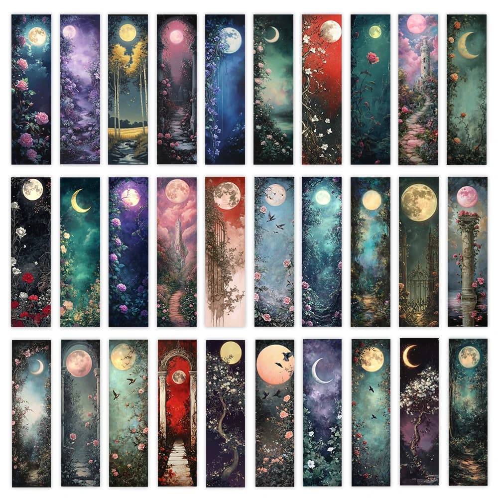 32 pièces, signet de scène de nuit de rêve, saison de rentrée scolaire, Noël, Halloween, adapté aux 