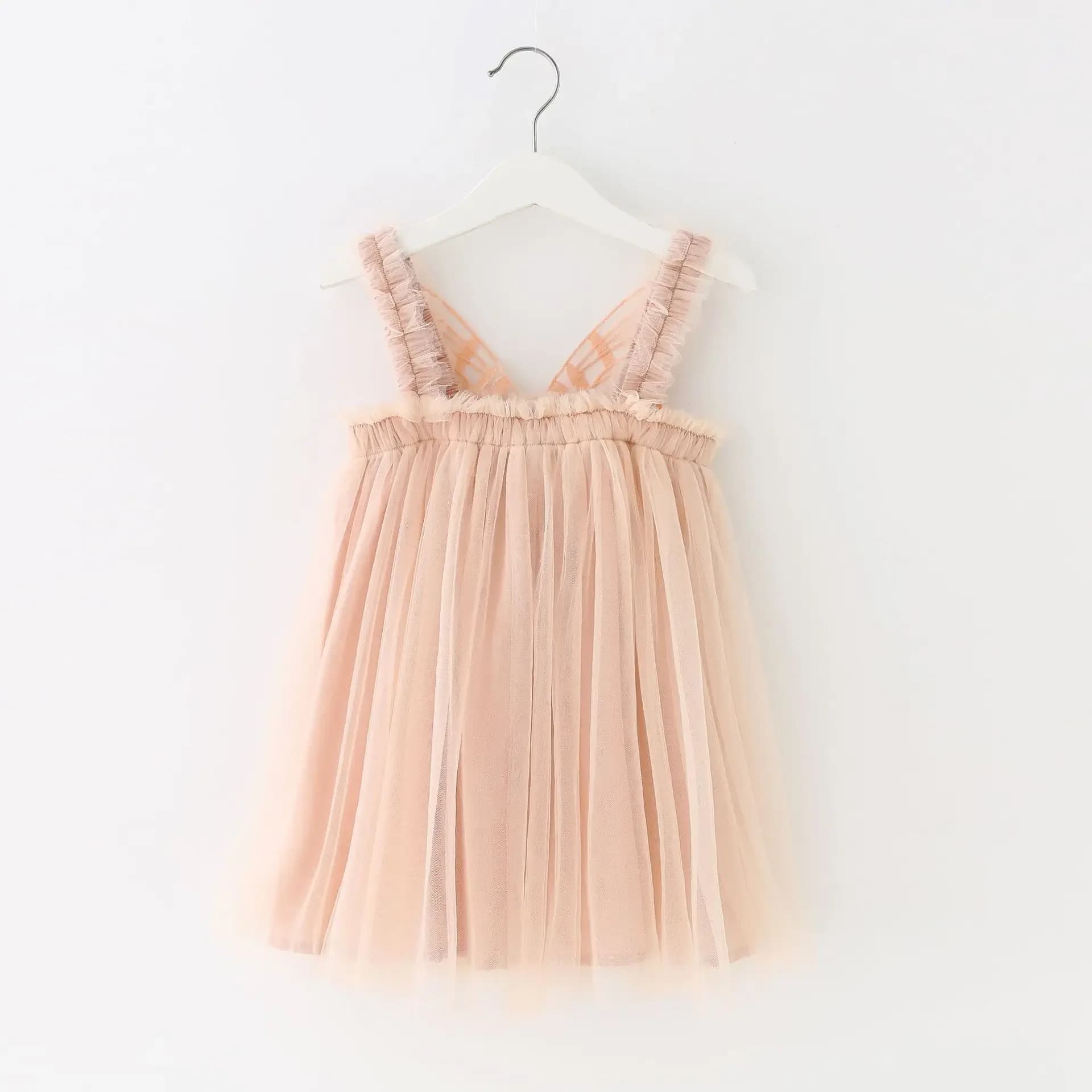 Robe de princesse en tulle pour filles, vêtements de bébé pour tout-petits, robe d'anniversaire élég