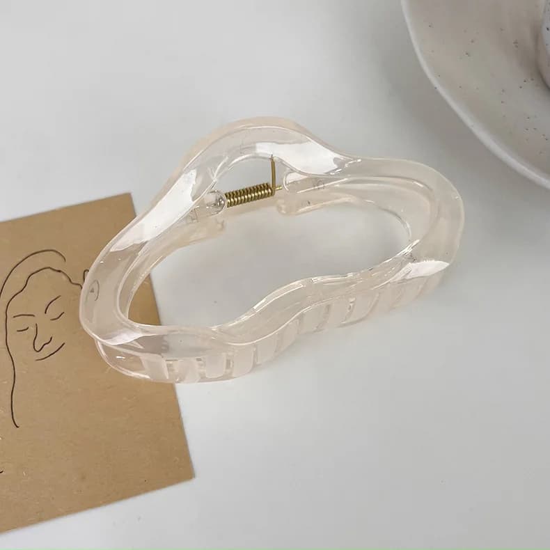 Nouvelles nuages évider pinces à cheveux femmes filles gelée acrylique pinces à cheveux en plastique