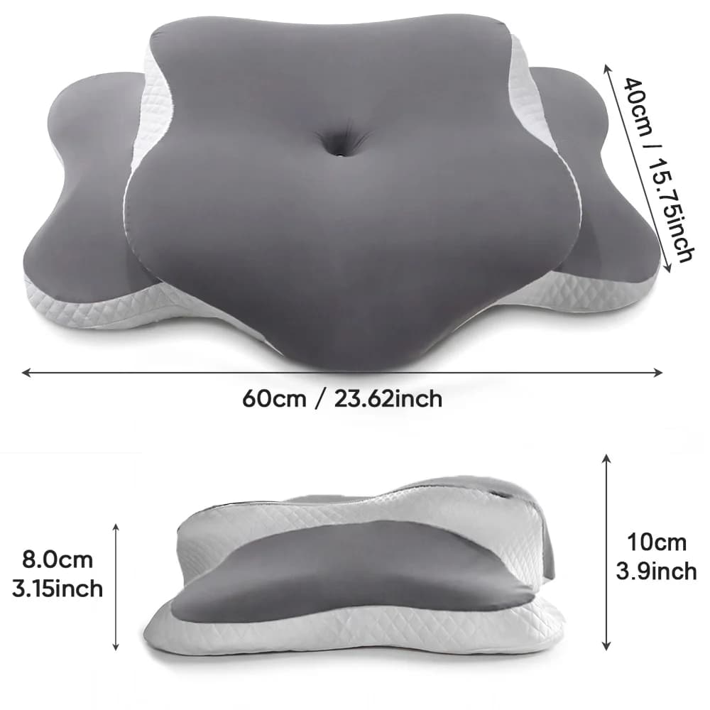 Oreiller ergonomique cervical en mousse à mémoire de forme pour soulager les douleurs cervicales, li