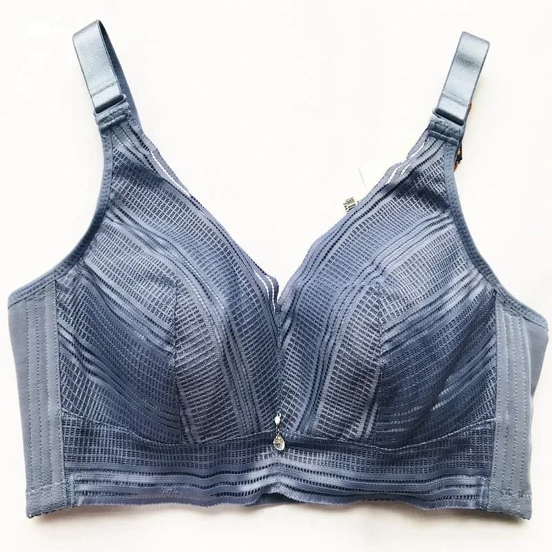 Soutien-gorge sans fil confortable en dentelle de coton pur, sous-vêtements féminins froncés réglabl