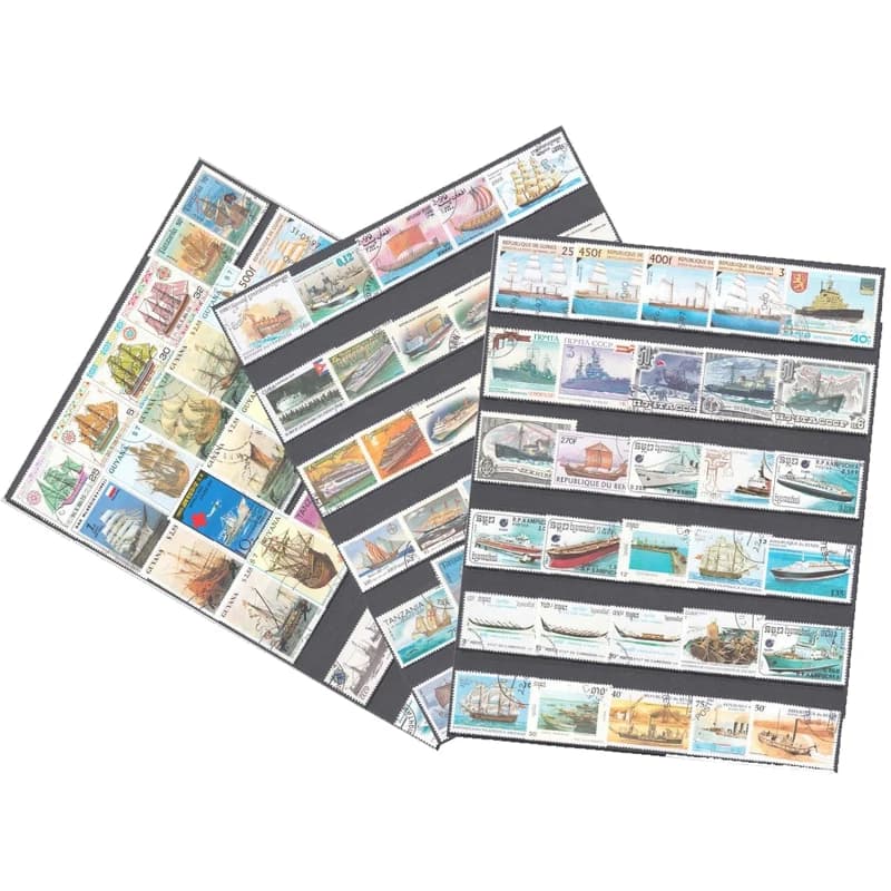 50/220 PCS/lot de timbres-poste sur le thème des navires, bateaux et navires de guerre, tous différe