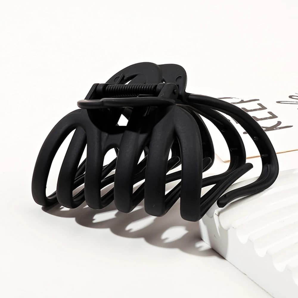 Grande fille griffes de cheveux noir acrylique épingles à cheveux Barrette crabe pinces à cheveux Tr