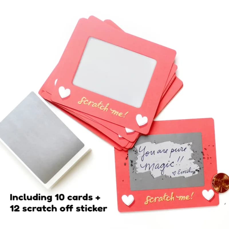 10 pièces cartes à gratter cadeau d'anniversaire Coupons d'amour anniversaire bricolage cadeau pour 