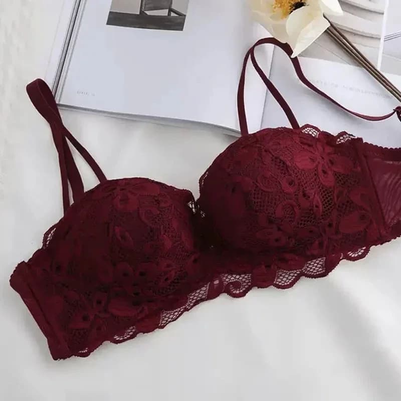 Ensemble de soutien-gorge Wirel pour jeunes femmes, petite poitrine froncée, réglable, sous-vêtement