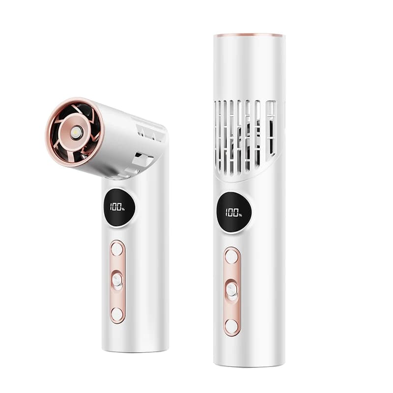 Ventilateur portable/à suspendre au cou/à poser sur table avec 100 niveaux de puissance de vent, lam