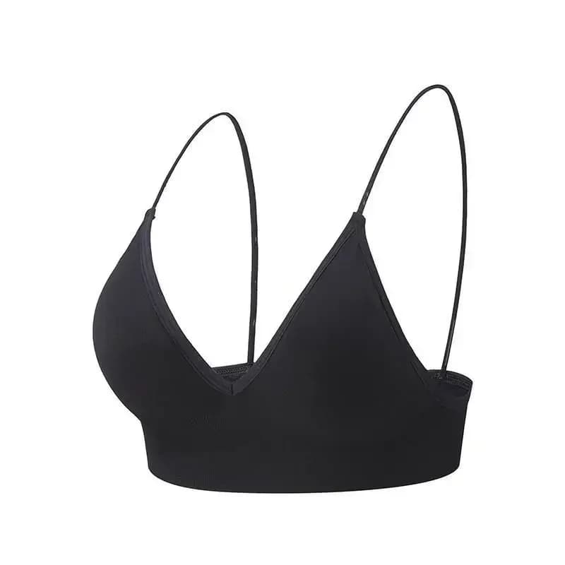 Col en V sans couture Triangle tasse soutien-gorge Camisole sous-vêtements enveloppé poitrine femmes