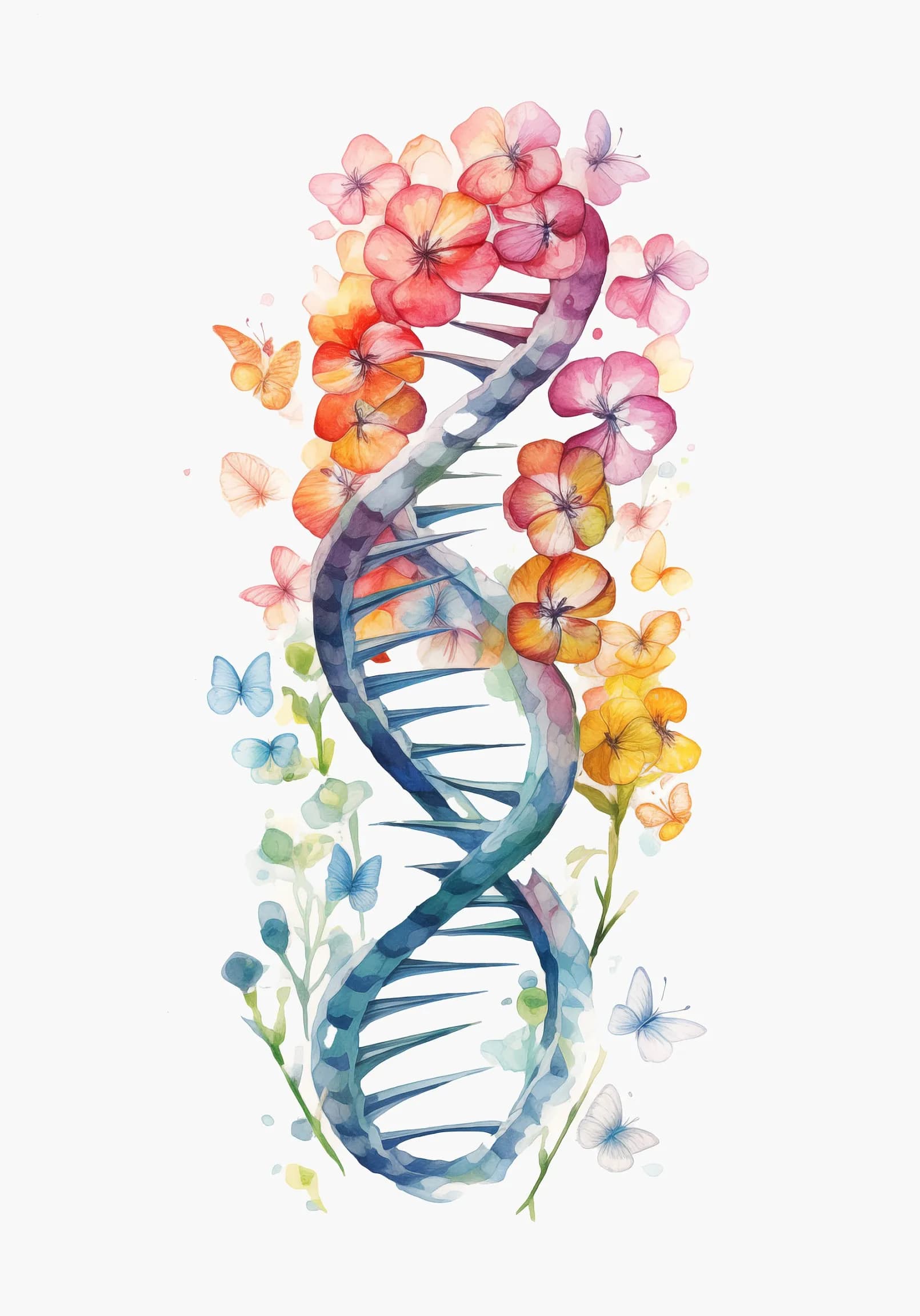 Affiches d'anatomie des organes humains, fleurs, poumons, aquarelle, neurologie, psychologue, peintu