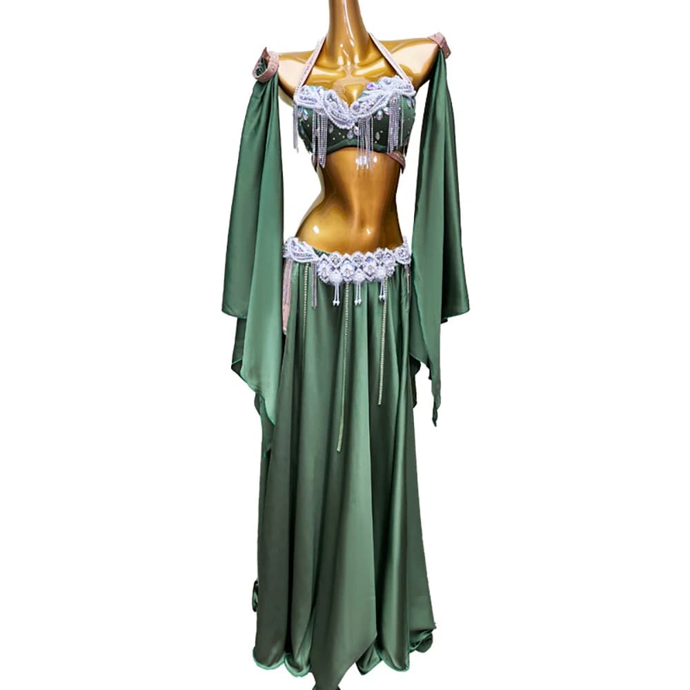 Costumes de danse du ventre pour femmes, adultes, enfants, pierres AB, soutiens-gorge en perles haut
