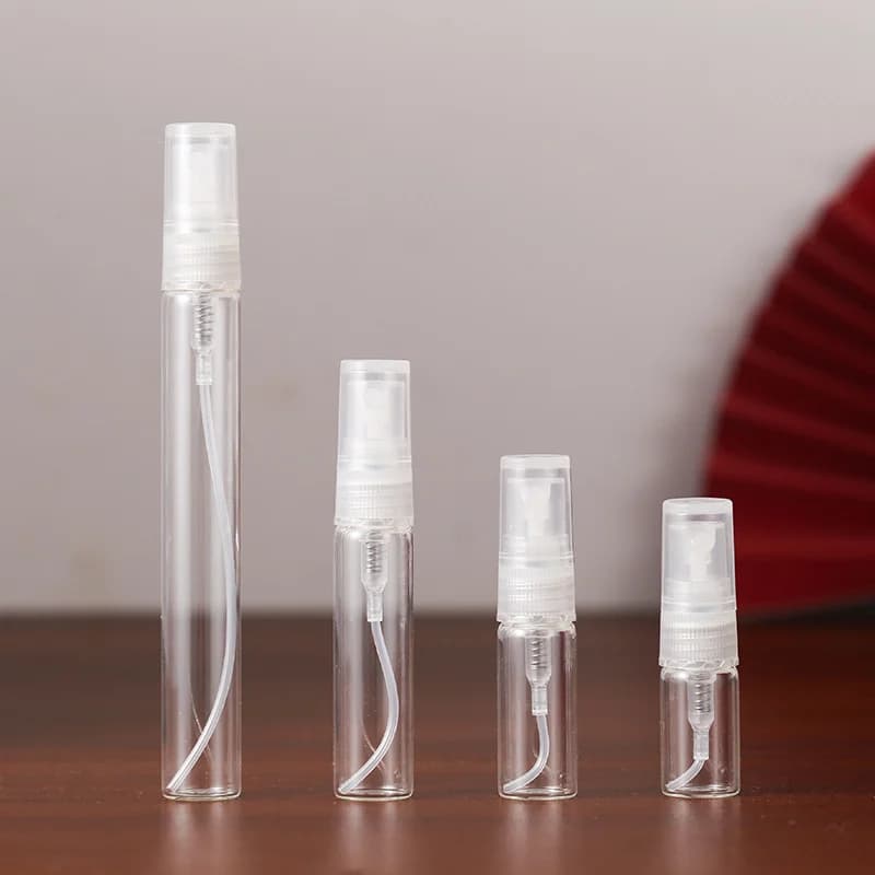 50/100 pièces 2ML 3ML 5ML 10ML noir Portable bouteille de parfum en verre vide bouteille rechargeabl