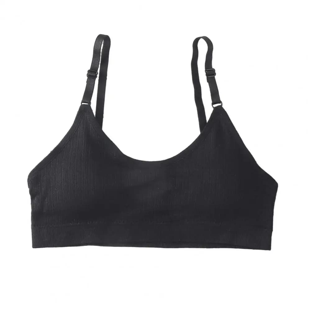 Brassière de sport pour femme, sans armatures, rembourrée, côtelée, sans couture, respirante, pour l