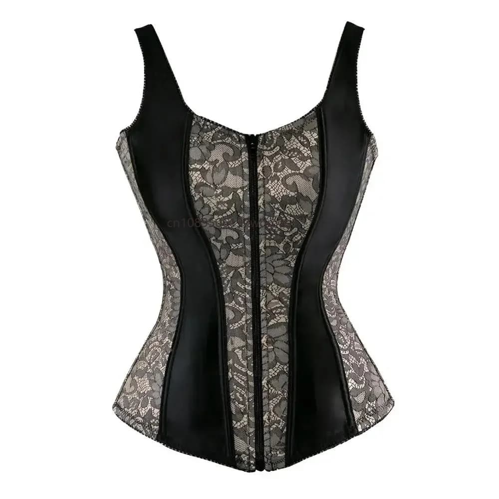 Corset sexy pour femme style Cour Royale, avec bretelles dorsales, type gilet, Steampunk, à fermetur