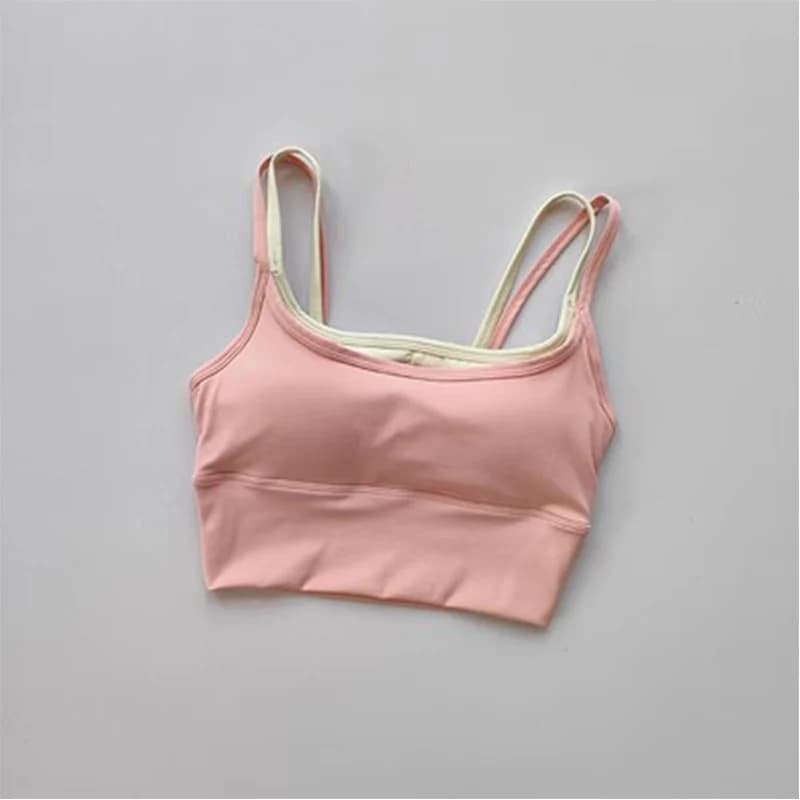Soutien-gorge de sport noir pour femme, débardeur de gym, soutien-gorge de yoga, sous-vêtements de f