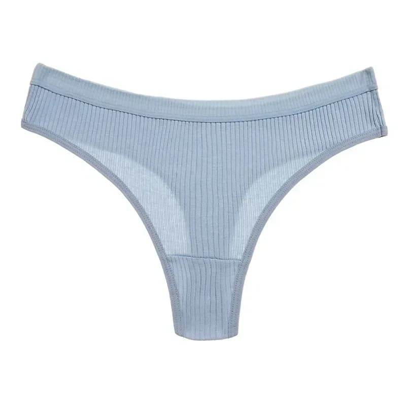 Culotte côtelée sans couture pour femmes, sous-vêtement taille basse, confortable, en coton, sous-vê