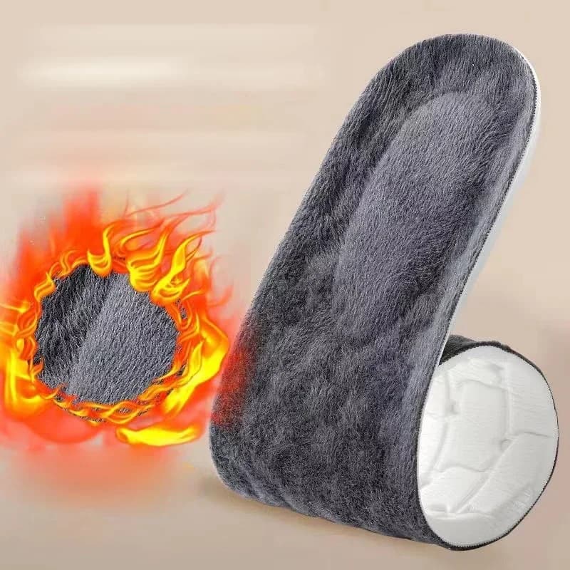 Semelles intérieures thermiques auto-chauffantes pour pieds, 2 pièces, laine chaude d'hiver, mousse 