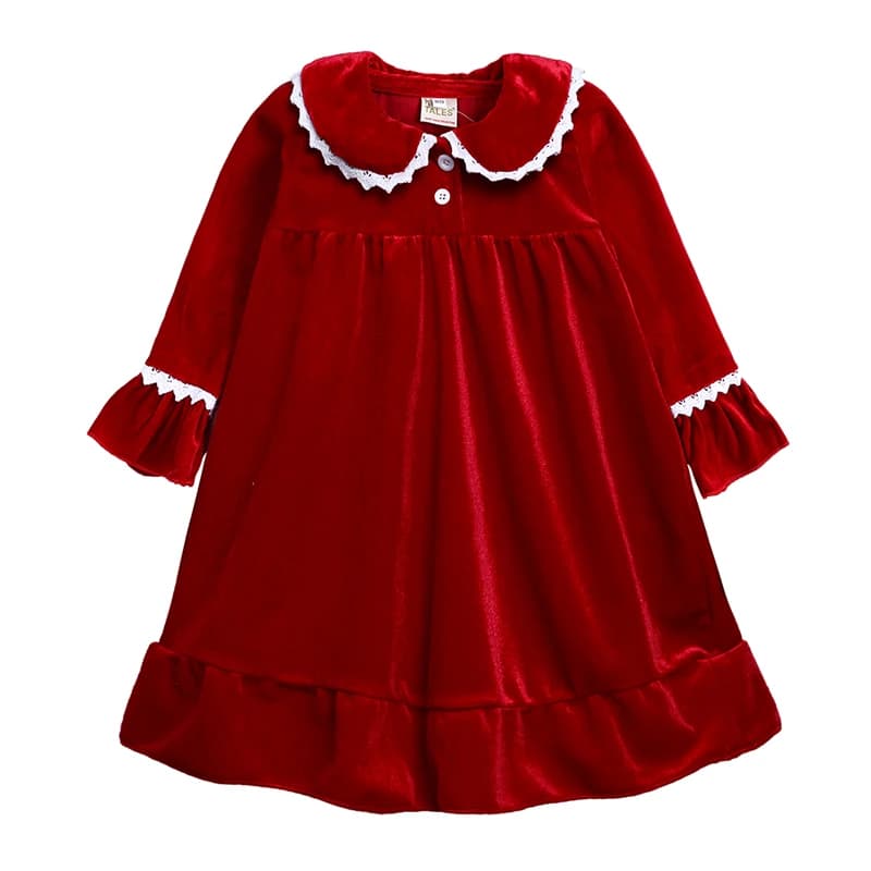 Ensembles de Pyjamas de famille chauds pour bébé garçon et fille, rouge de noël, en velours doré, ro