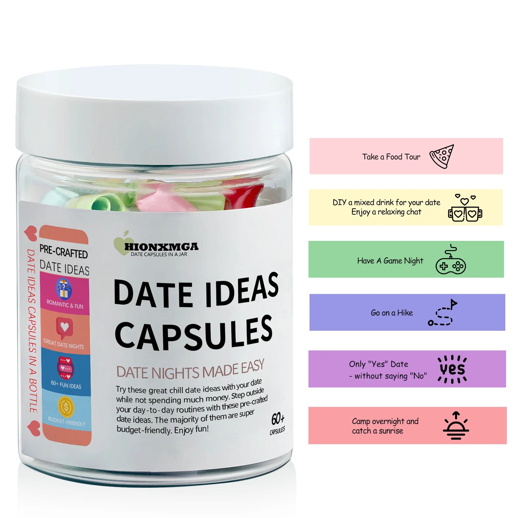Kit de fête-Bouteille de message d'Affirmation avec citations 60-90 – Cadeau romantique pour les cou