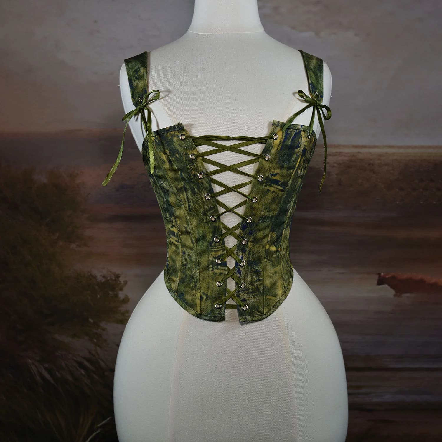 Corset Bustier à lacets sur le devant pour femmes, haut façonnant désossé, corsage Vintage avec ferm