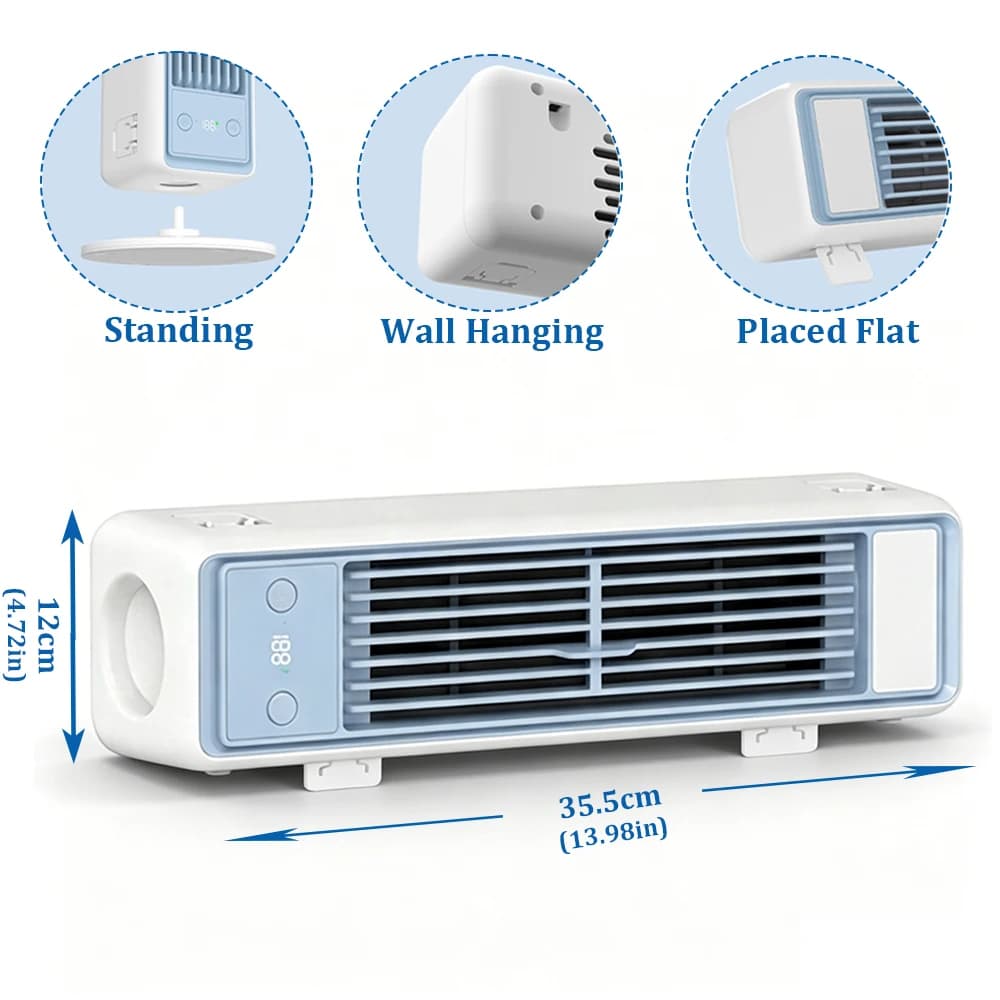 Ventilateur mural silencieux pour bureau et maison, rafraîchisseur d'air puissant, ventilateur mural