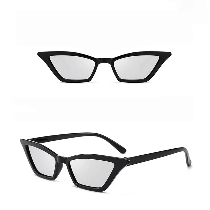 Lunettes de soleil œil-de-chat transparentes multicolores vintage tendance, couleur bonbon, pour fem