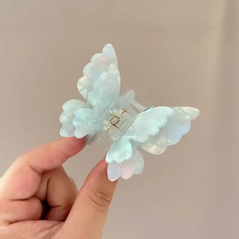 Cheveux papillon colorés avec un style frais polyvalent, Texture transparente, poignée stable, acces