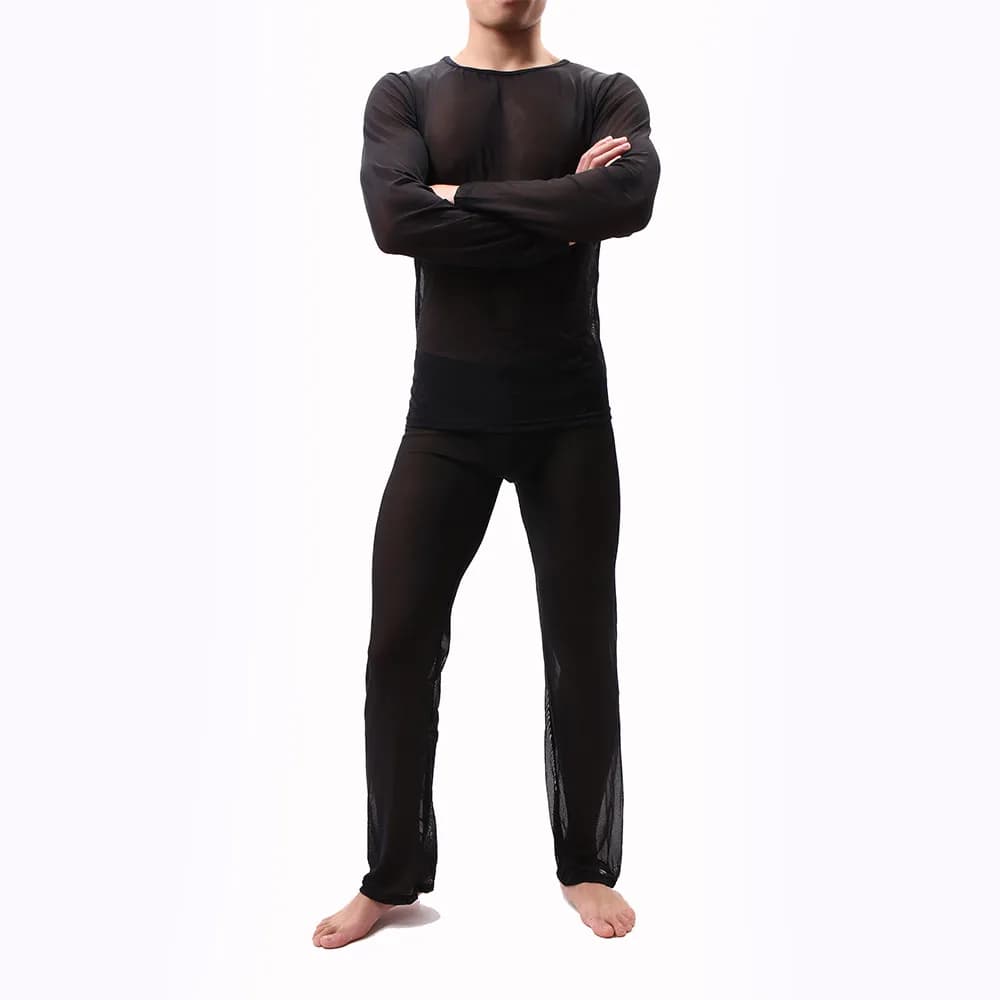 Ensemble pyjama en maille pour hommes – Vêtements de détente doux et respirants à séchage rapide, vê