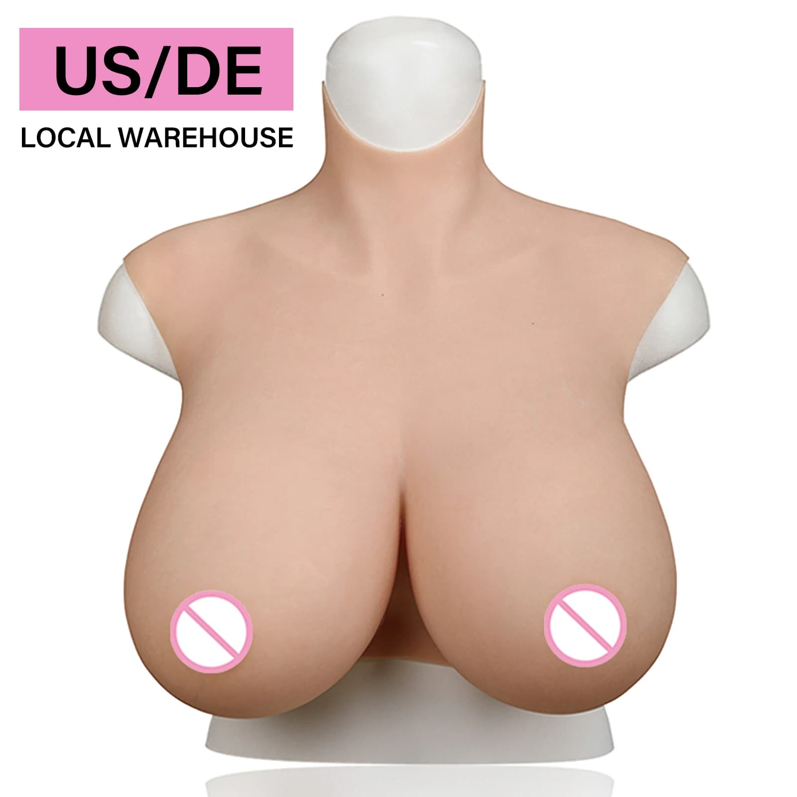 Faux seins réalistes en silicone sans huile pour Crossdresser, forme de poitrine, grande taille, 7e 