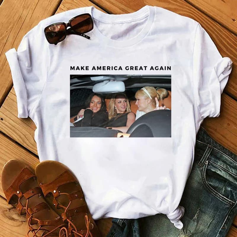 T-shirt esthétique esthétique vintage grunge pour hommes, antioxydant ney, Make America Great Again,