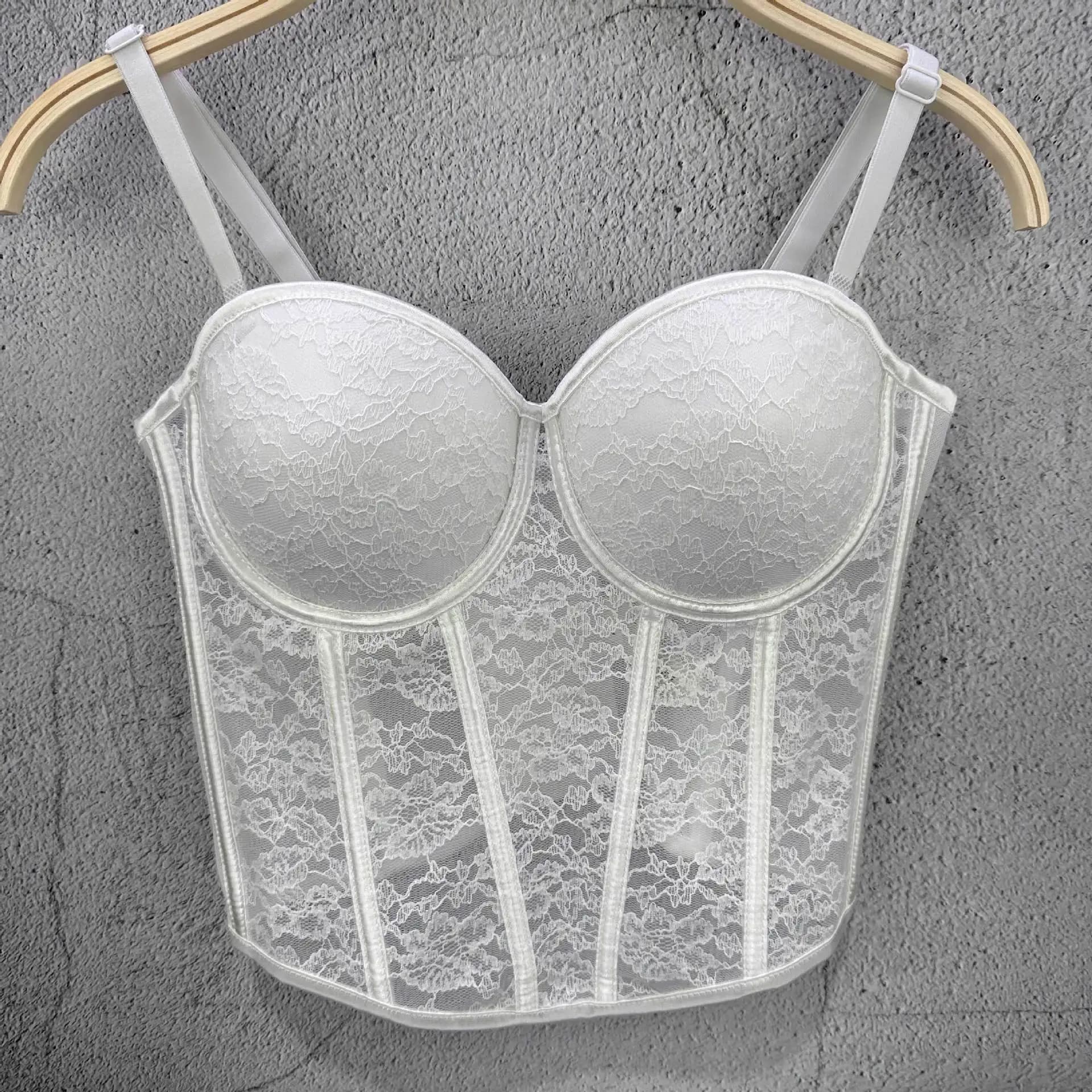 Corset élégant et sexy en dentelle florale pour femme, bustier amincissant pour soirée, haut sculpta