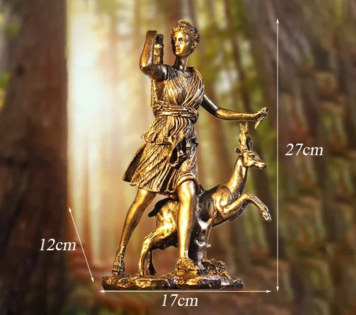 YuryFvna-Sculpture de déesse de la chasse en résine vintage, Diana, FigAuckland, Artisanat, Décorati