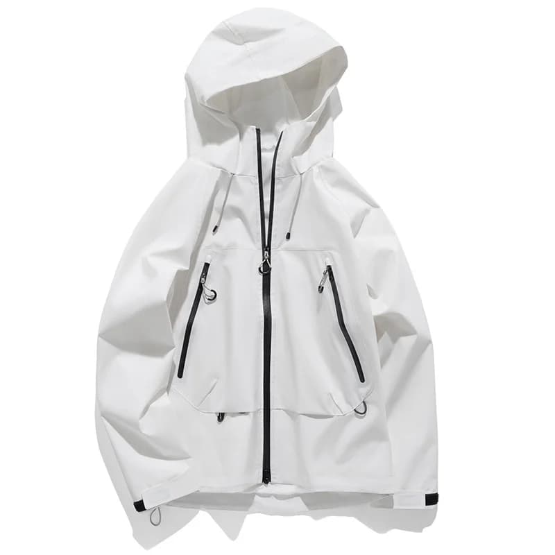 Nu-juin femmes veste courte à glissière automne coupe-vent décontracté à capuche léger imperméable c