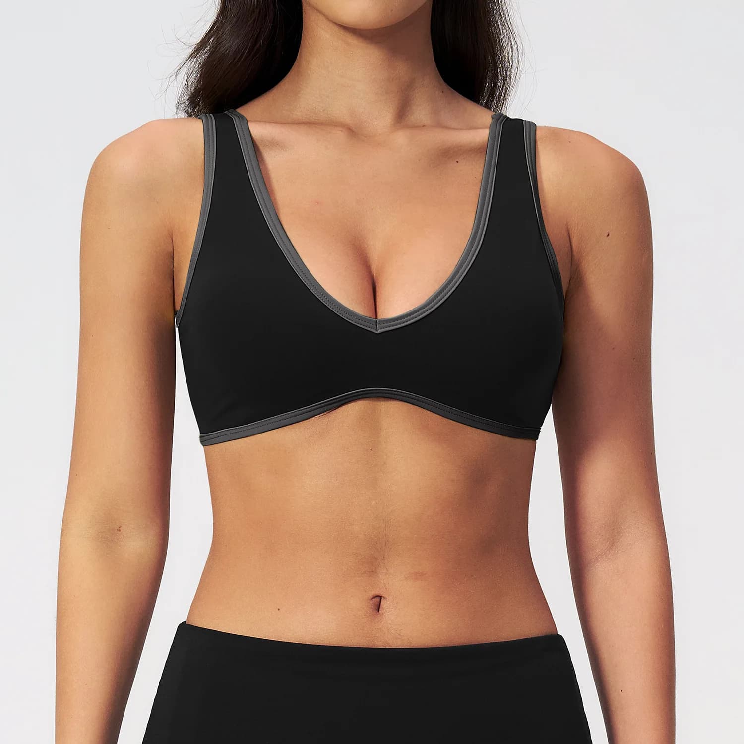 Soutien-gorge de yoga pour femme, sous-vêtement avec dos élégant, anti-choc, crop top, vêtement d'ex