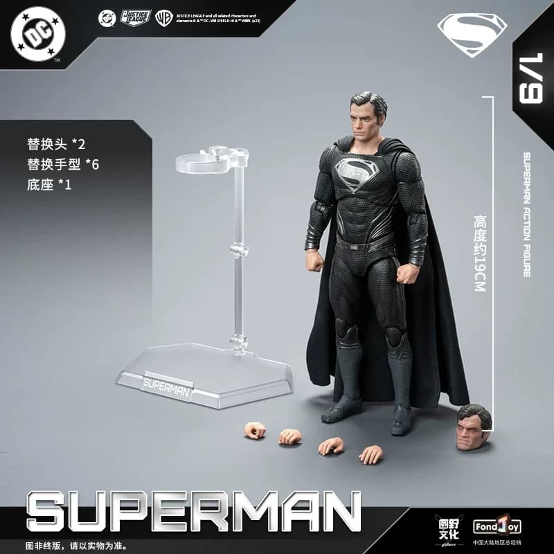 Nouvelle figurine d'action Superman 2.0 Fondjoy 1/9, modèle de héros DC, Henry Cavill, Super-man, fi