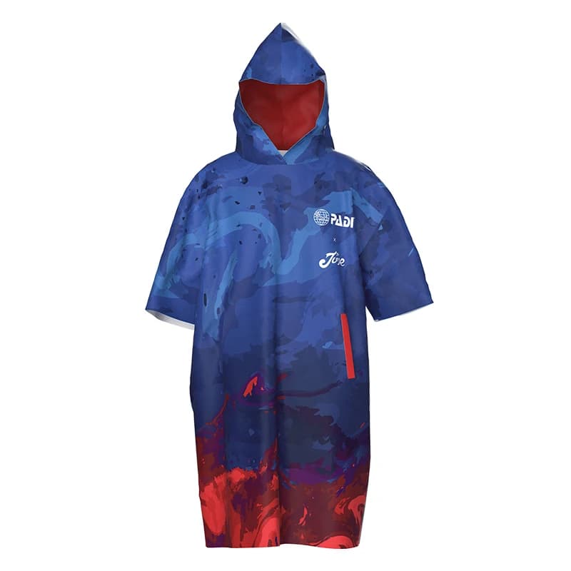 Serviette de Plongée NuJune X PADI Édition Limitée pour Hommes et Femmes, Poncho de Surf à Séchage R