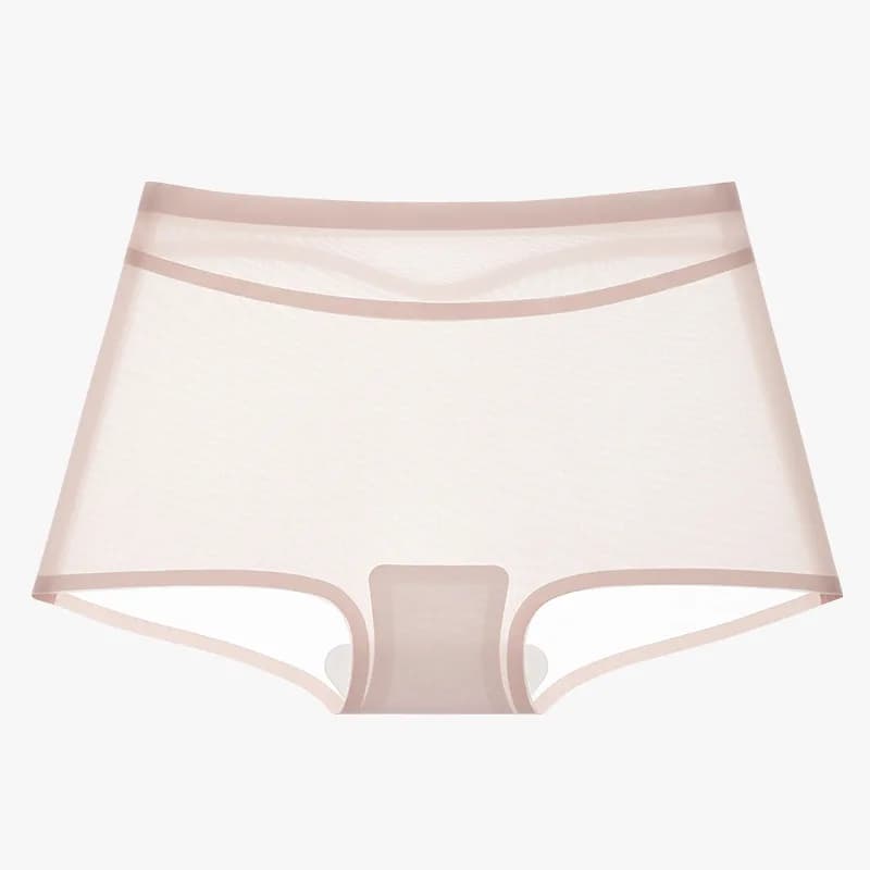 Culotte solide sans couture pour femmes, slip Ultra-fin Sexy, Lingerie transparente, sous-vêtements 