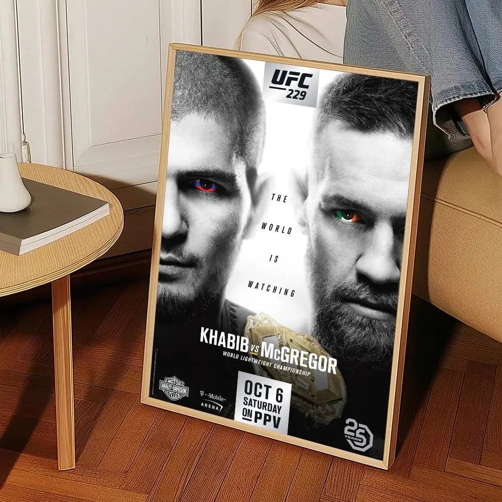 Affiche murale vintage UFC Ultimate Fighting Championship, décoration artistique pour le bureau, le 