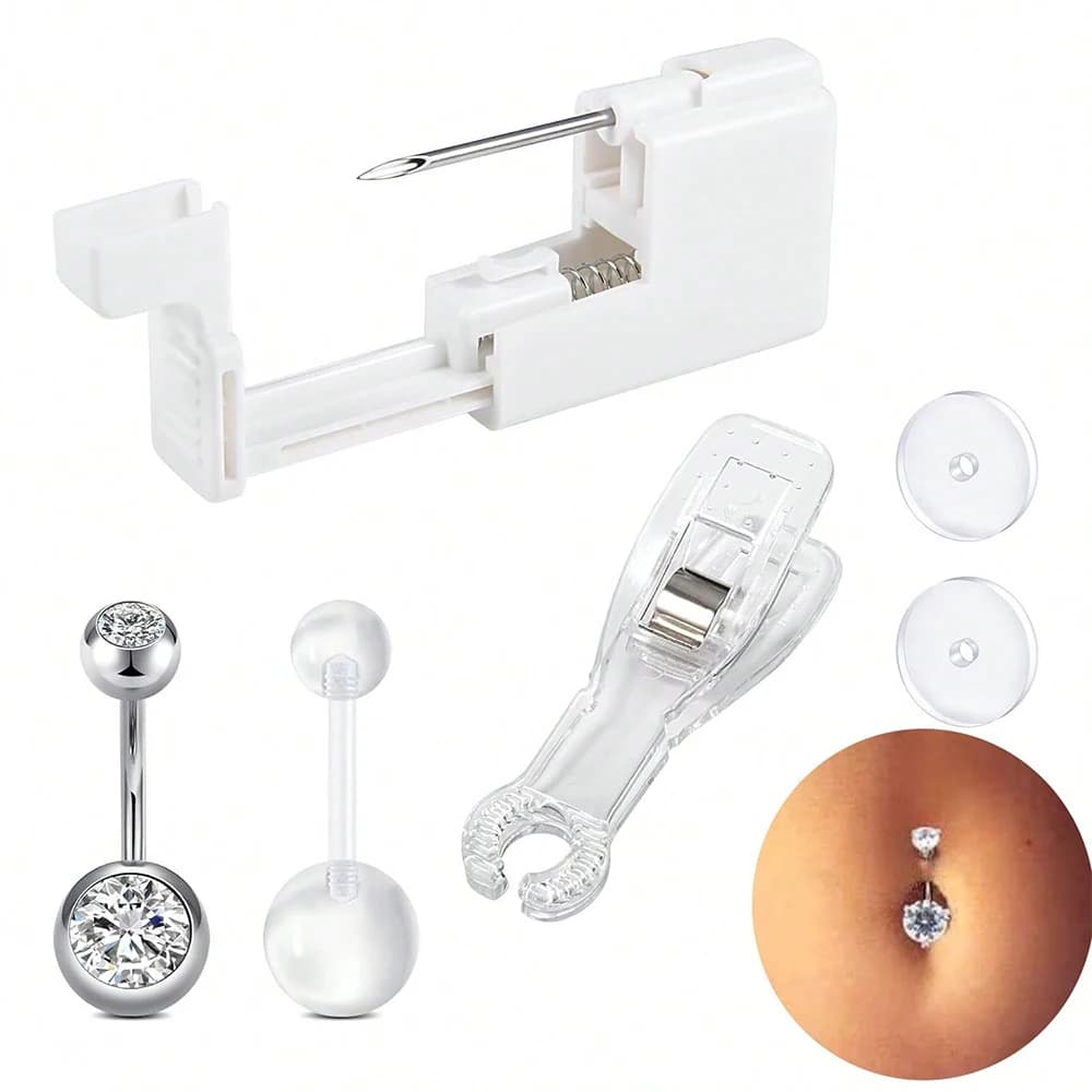 Kit de perçage du nombril, pistolet, Kit de perçage du ventre, pistolet de perçage du nombril, Kit d