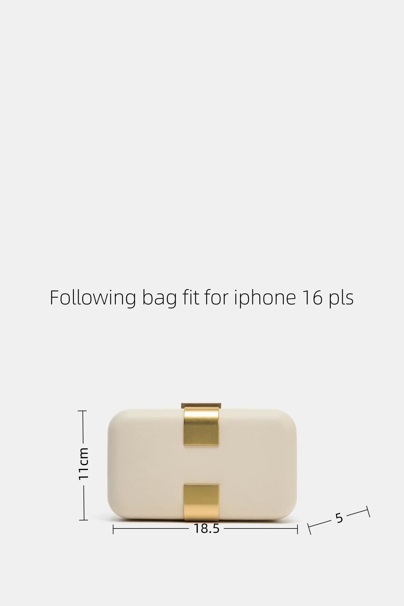 Pochette blanche crème pour femme - Sac de soirée rigide avec fermoir en métal doré, élégant sac à m