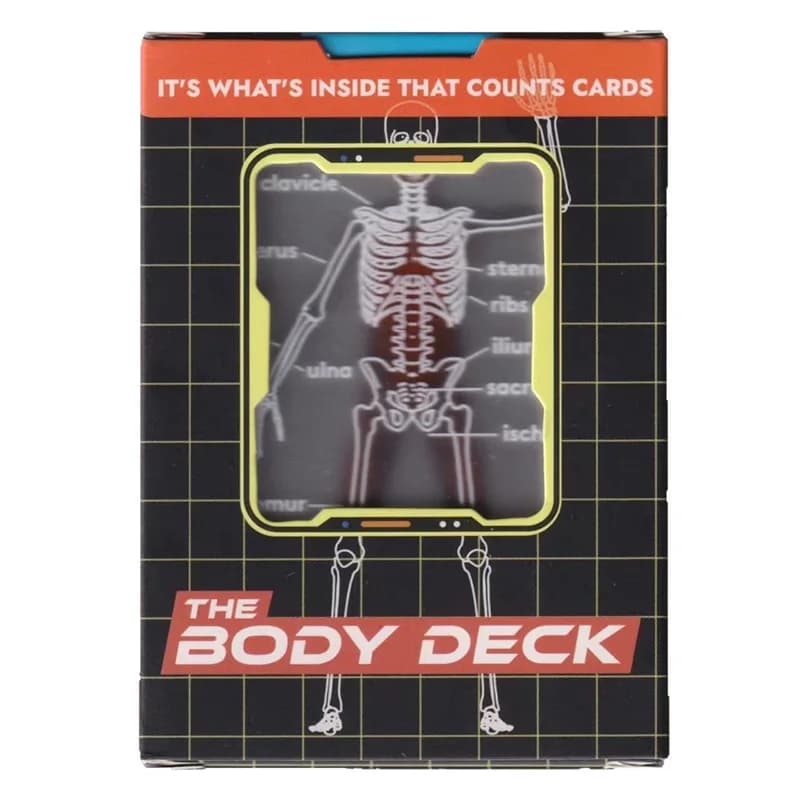 Cartes à jouer de pont corporel, cartes à jouer d'anatomie humaine intéressantes, jeu de cartes, fêt