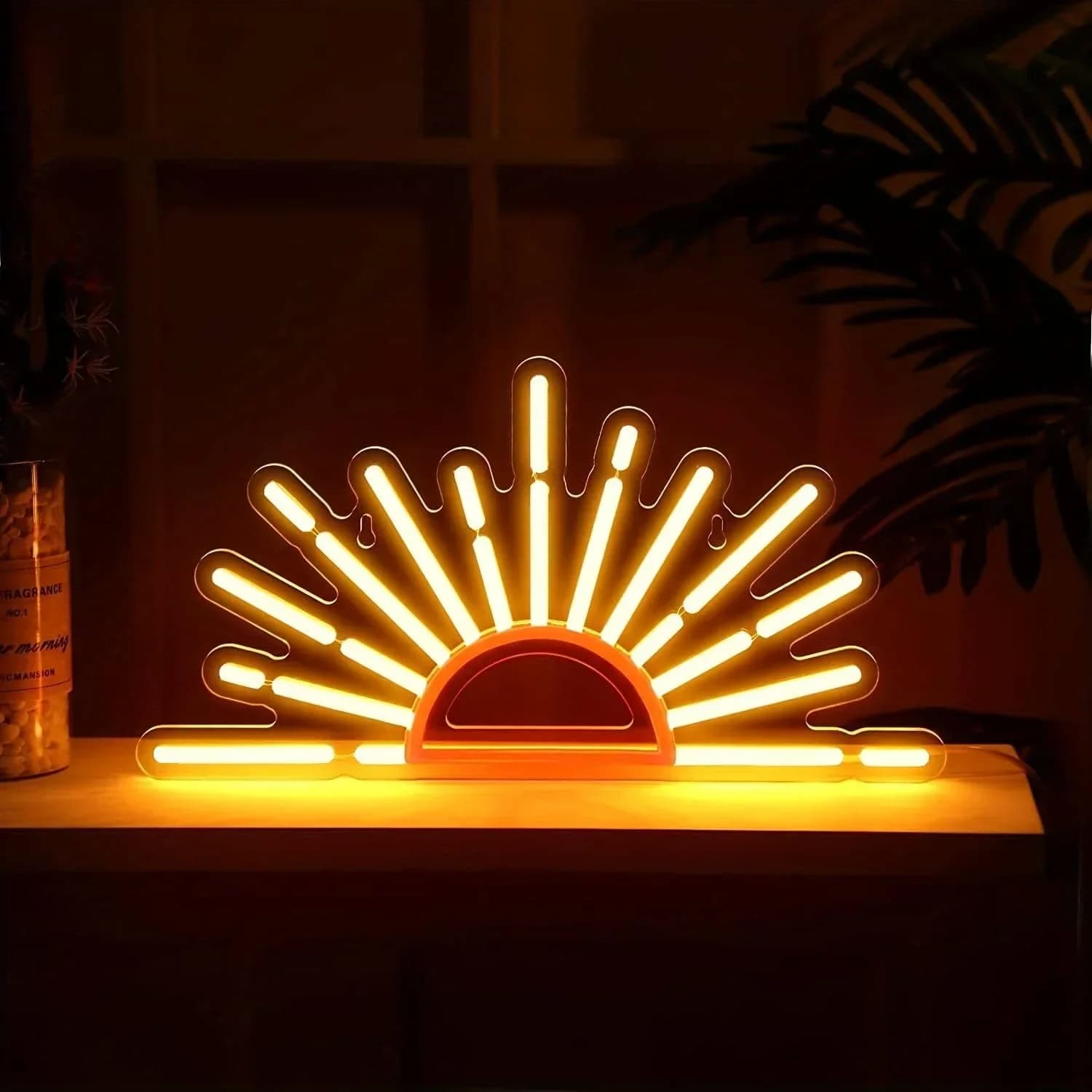Orange lever du soleil coucher de soleil néons pour mur Art LED néons signe chambre décor soleil sur