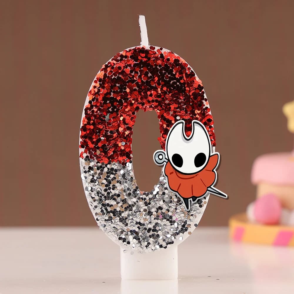 Bougies numériques de dessin animé, fournitures de fête d'anniversaire Hollow Knight Festival, bougi