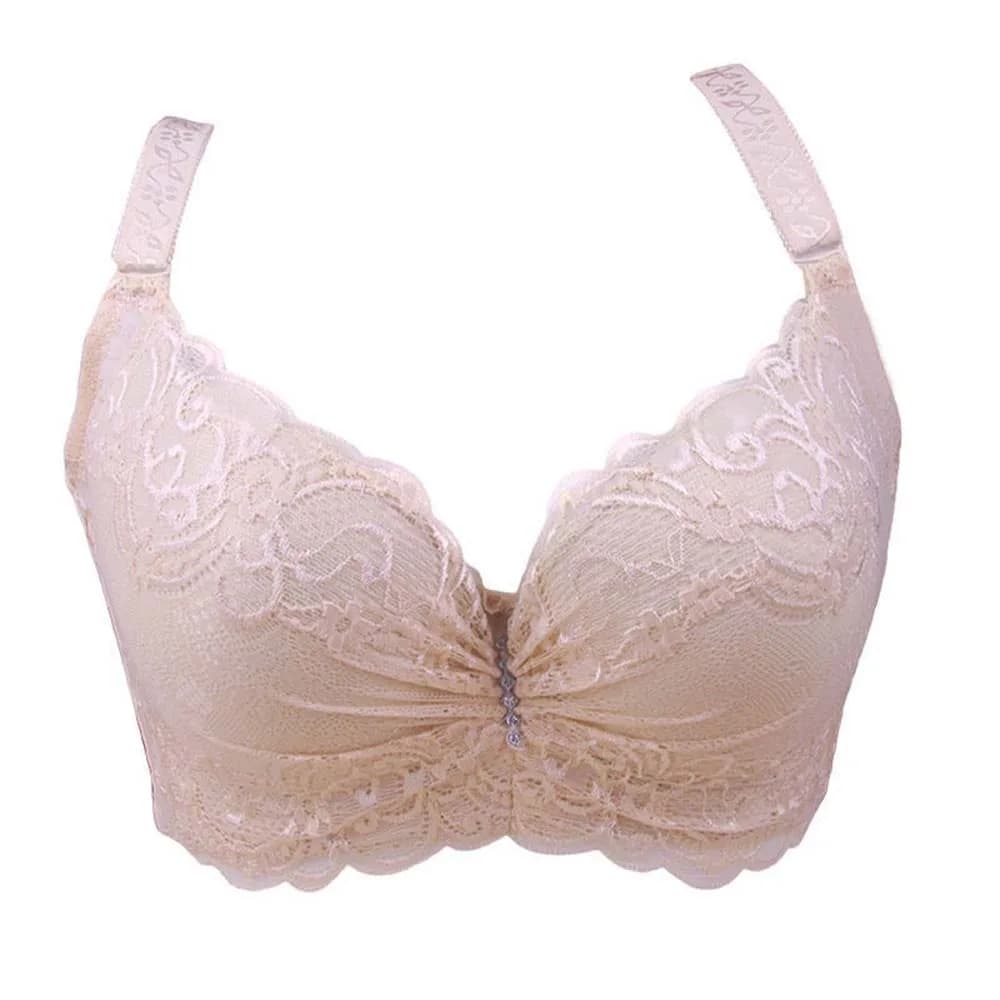 BCHRAYIUP Soutien-Gorge Dentelle à Armatures Rembourré Push-Up Sexy Plongeant pour Femmes 90 95 100 