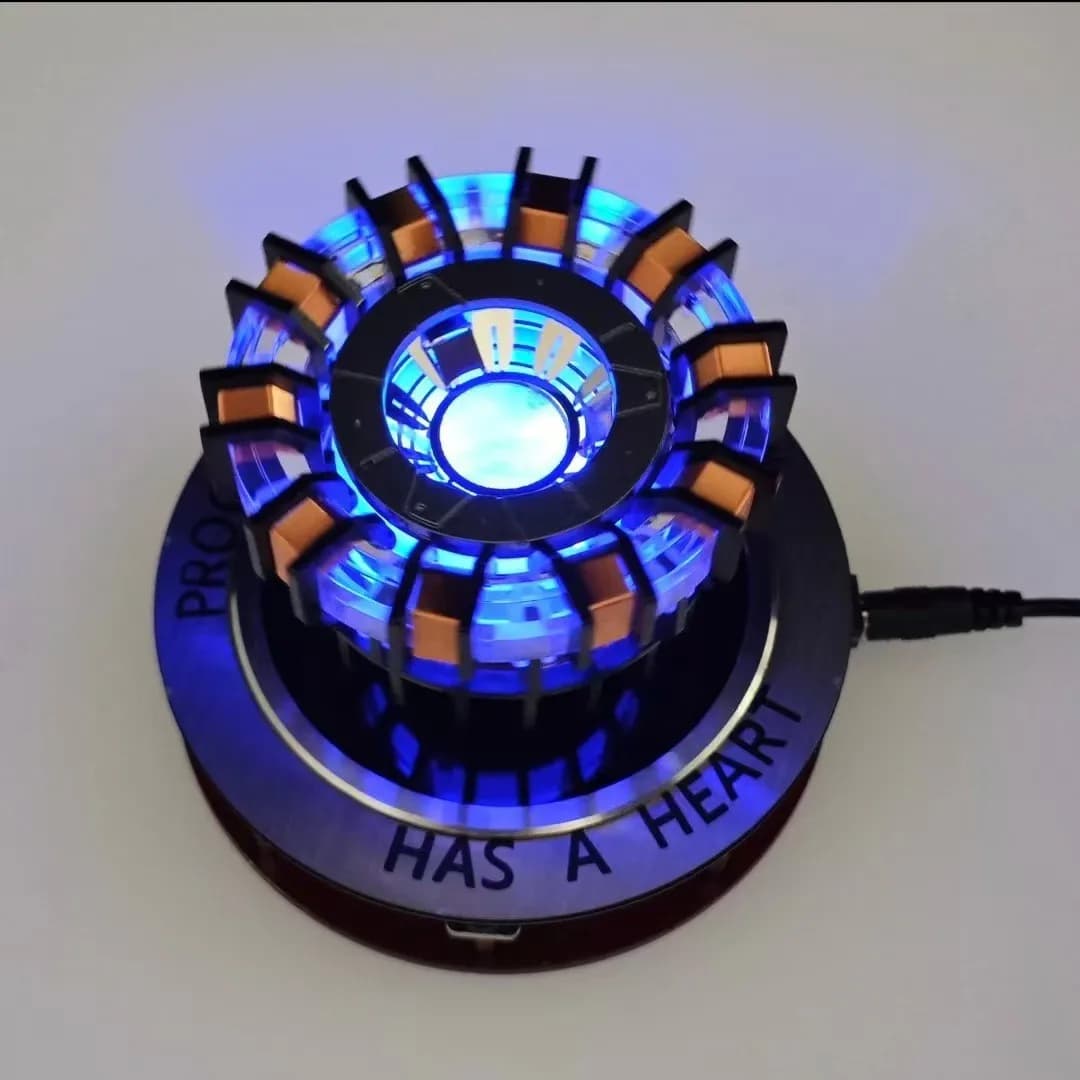 Iron Man MK1 Arc réacteur figurine avec lumière LED réacteur à lévitation magnétique alliage modèle 