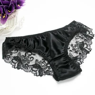 Pure injLingerie-Slip en dentelle pour femme, vêtements de scène physiologique, pas de document natu