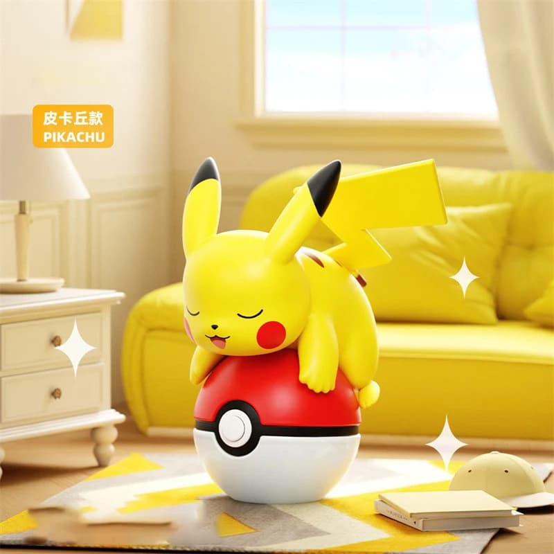 Authentique poupée Pokémon Pikachu veilleuse PSYDUCK CHARMANDER EEVEE, ornement de bureau portable, 